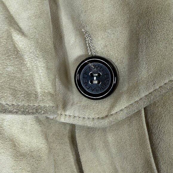Vintage Dsquared 2 Button Down Natural Suede Maxi Skirt With Pockets Size 40/S - Picture 5 of 14
